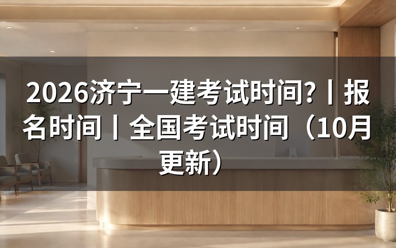 济宁一建考试报名时间，报名表按当地通知提交