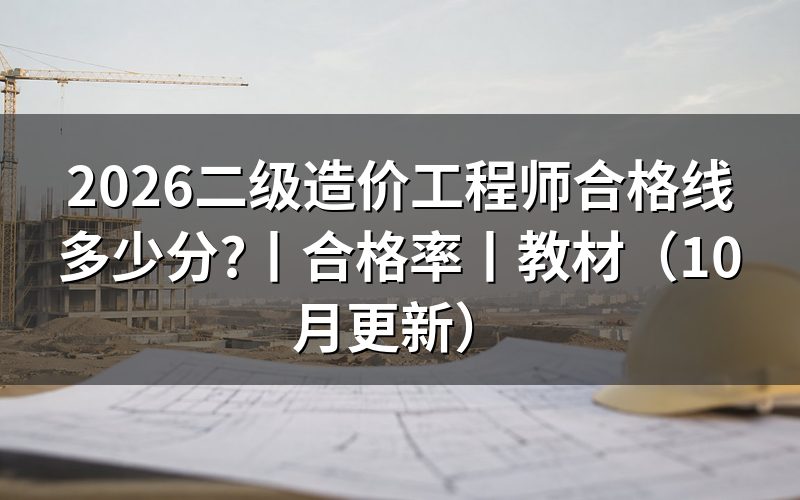 二级造价工程师合格率，要和合格线分开看
