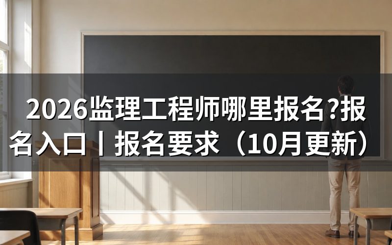 监理工程师报名入口,认准报名服务平台