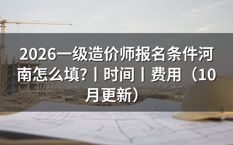 河南一级造价师的报名条件,看报名表怎么填