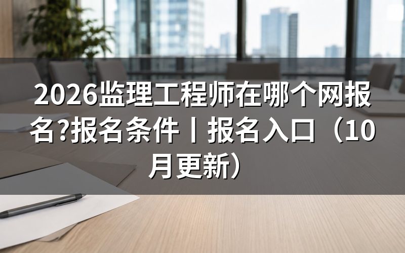 监理工程师报名入口在哪,认准报名服务平台