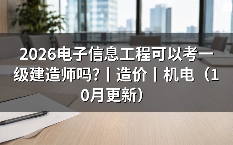 机械电子工程可以考一建吗,先核对报名表