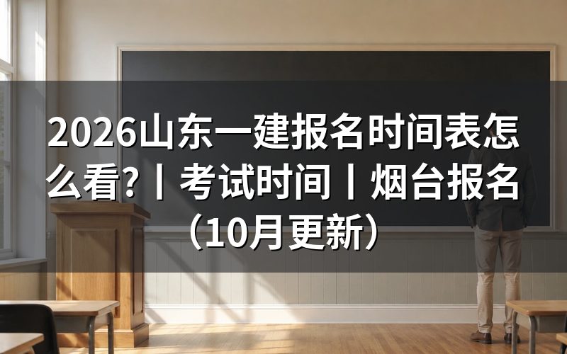 山东一建报名和考试时间，逐行核对时间表