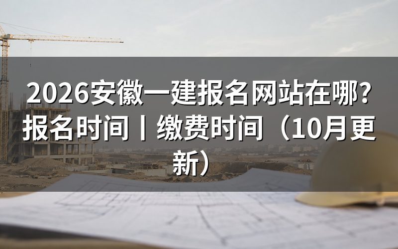 安徽一建考试报名网站,认准报名服务平台