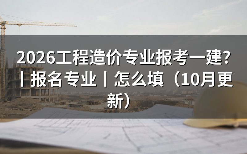 工程造价专业可以报名一建吗,先核对报名表
