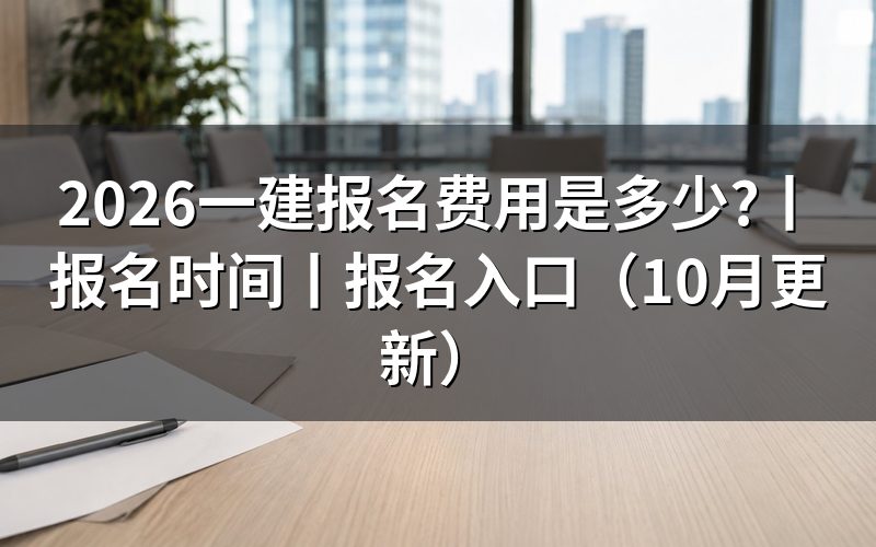 一建报名时间2026,核对报名表与费用