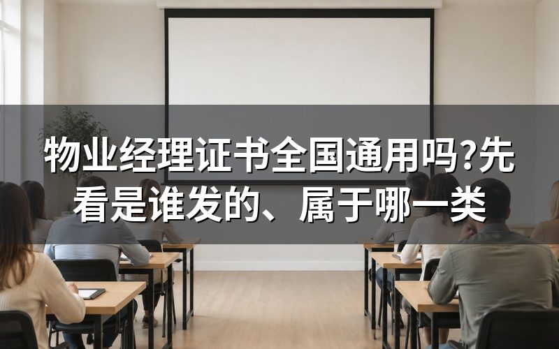 培训证书:没有官方通用这件事