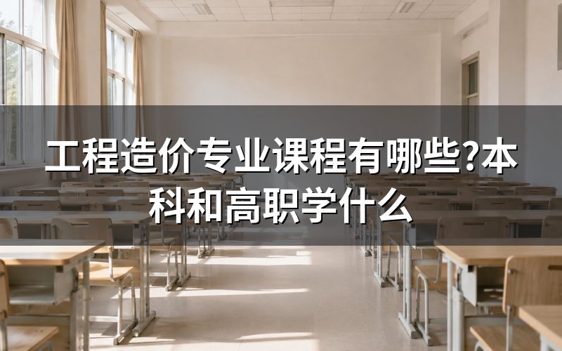 本科工程造价:管理学或工学方向