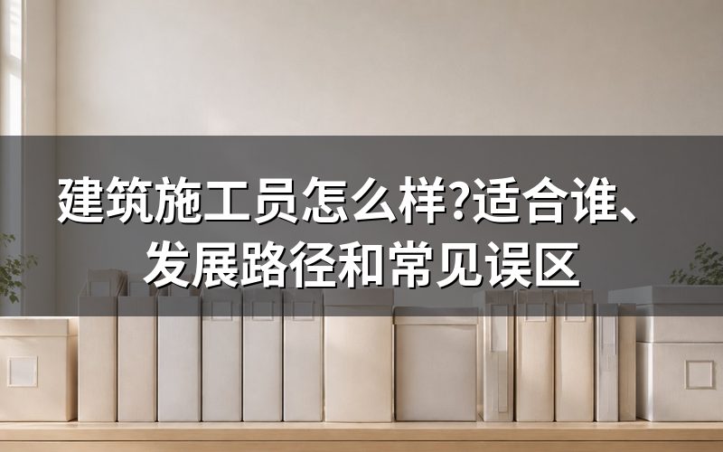 施工员是个什么样的岗位