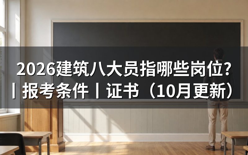 建筑八大员是指哪八大员,看岗位目录
