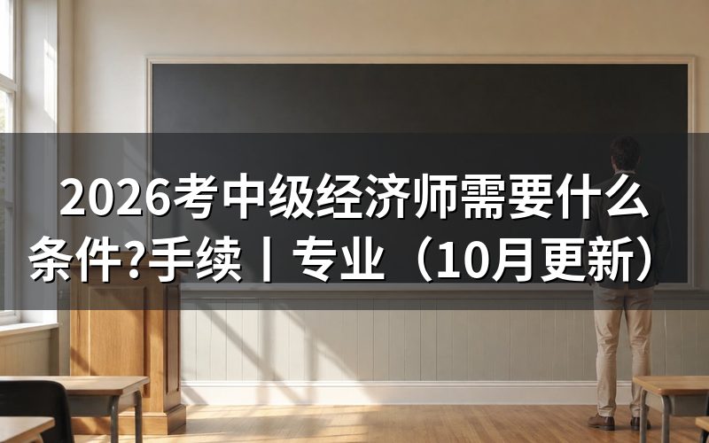 报考中级经济师需要具备什么条件,先核对报名表