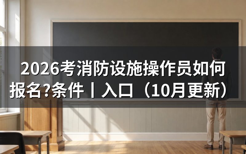 报考消防设施操作员证在哪里报名,认准报名表入口