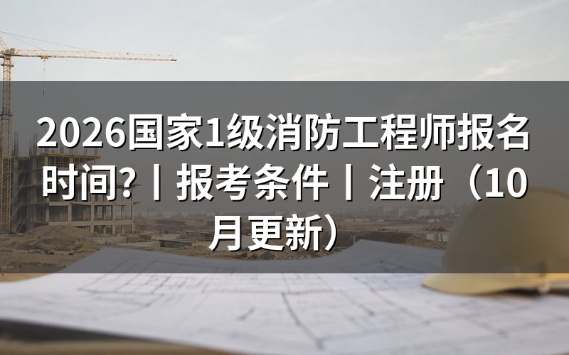 1级消防工程师报名时间,看报名页日期