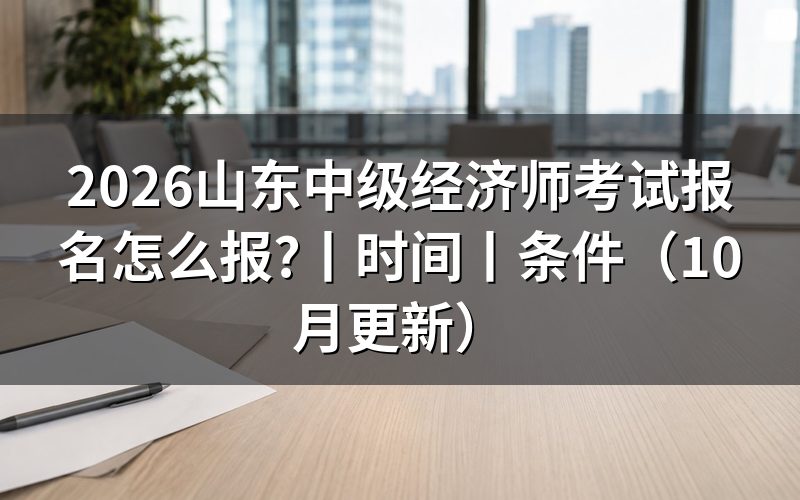 山东中级经济师报名时间,看报名页开放状态