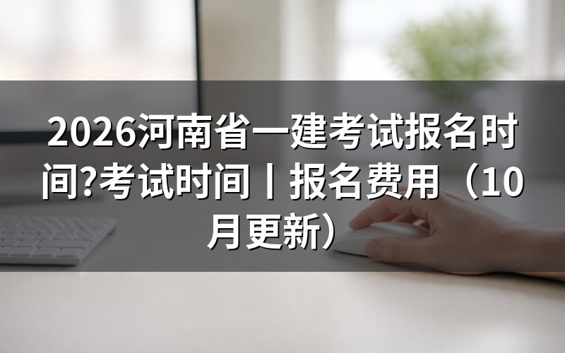 河南省一建考试报名时间,看报名入口日期