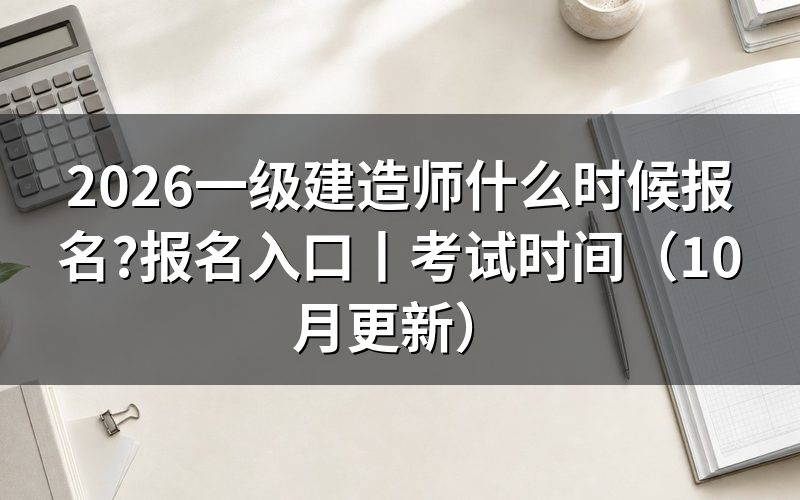 2026年一级建造师报名时间,核对报名表日期