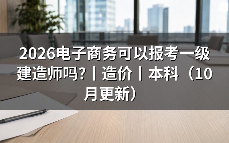 电子商务专业可以报考一建吗?先核对专业栏