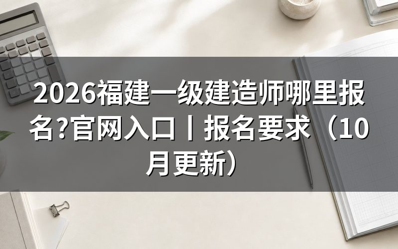 福建一级建造师报名官网入口,认准报名服务平台