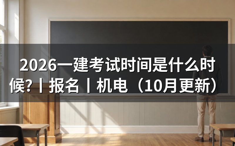 26年一建考试时间，看准考证上的日期