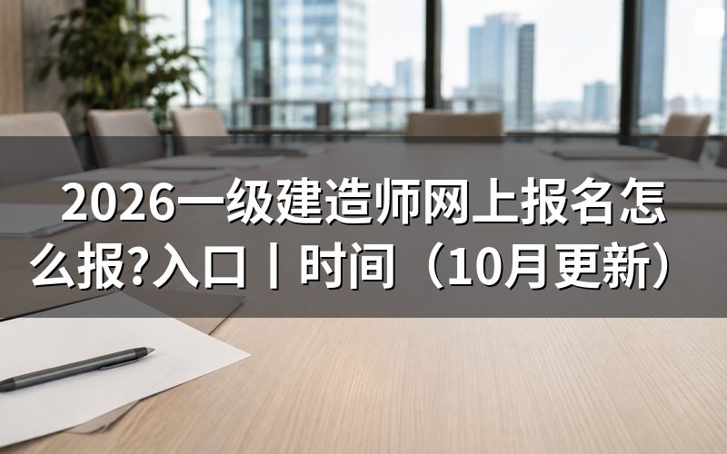 2026年一级建造师报名时间,核对报名表日期