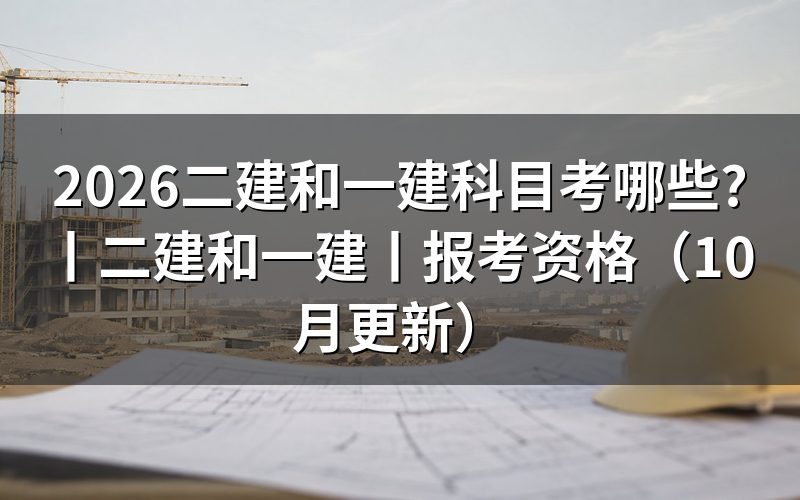 二建和一建,先核对两张科目表