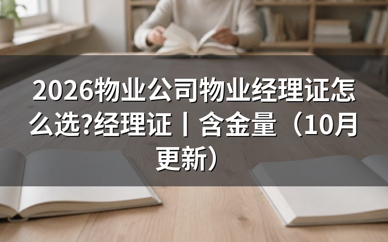 物业公司物业经理需要什么证书,先看招聘表