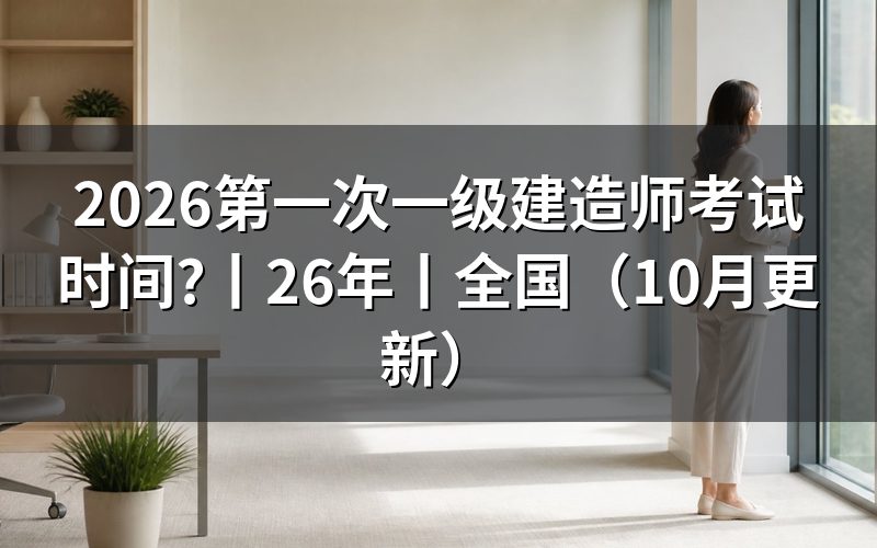 26年一级建造师考试时间，看准考证上的场次