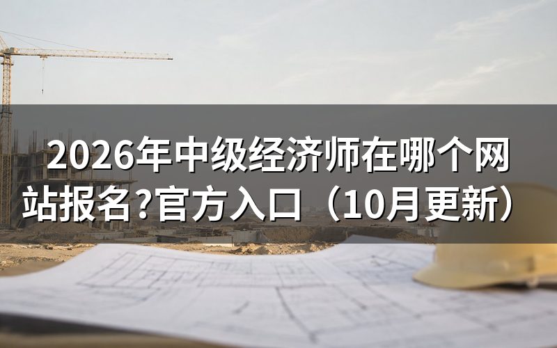 中级经济师考试报名网站怎么进?