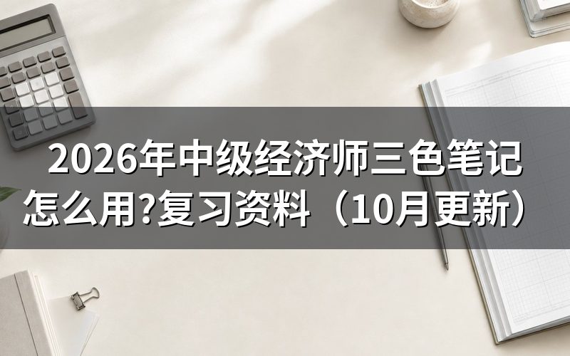 中级经济师教材怎么配合笔记