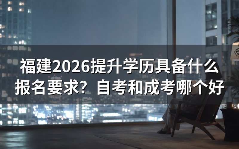 自考和成考的核心区别是什么?