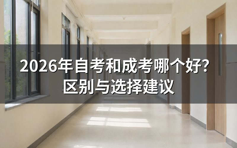 自考和成考的核心区别对比