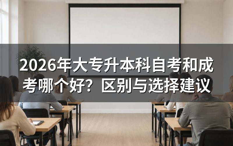 自考和成考的核心区别对比