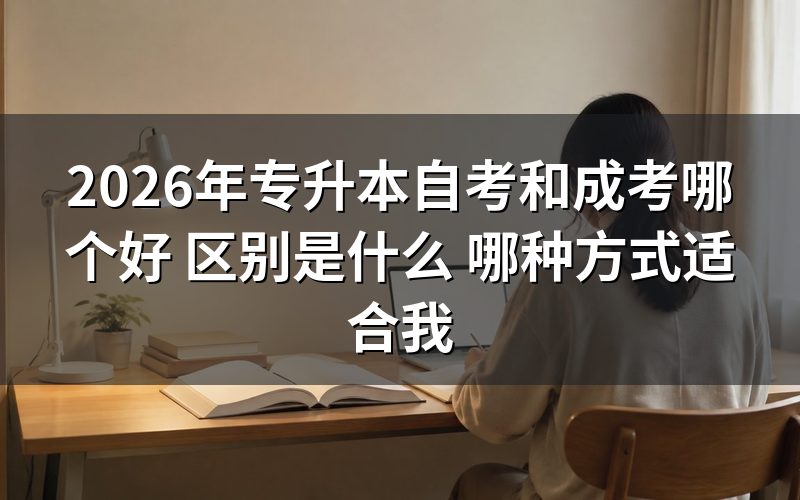 自考和成考的核心区别对比
