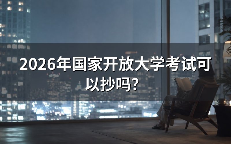 国家开放大学考试为什么不能抄?