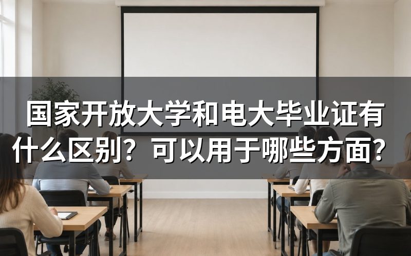 国家开放大学与电大毕业证的关系