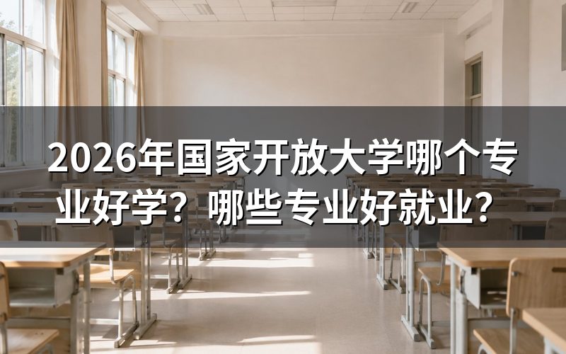 2026年国开哪些专业容易通过？