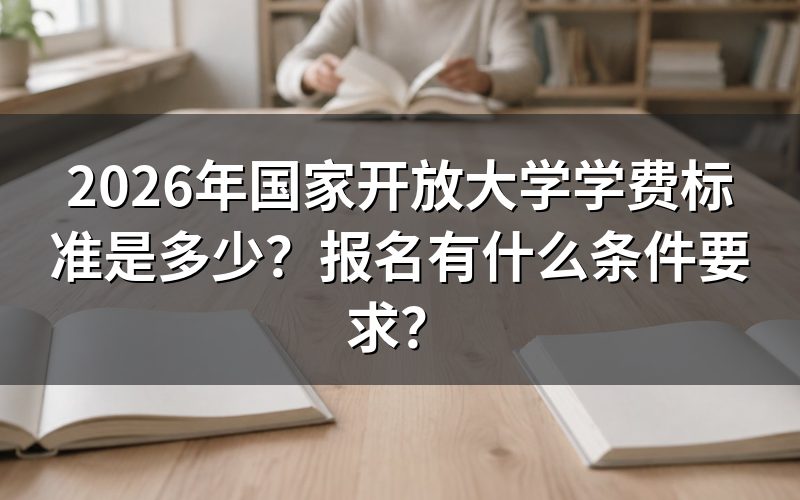 2026年国家开放大学学费具体怎么算?