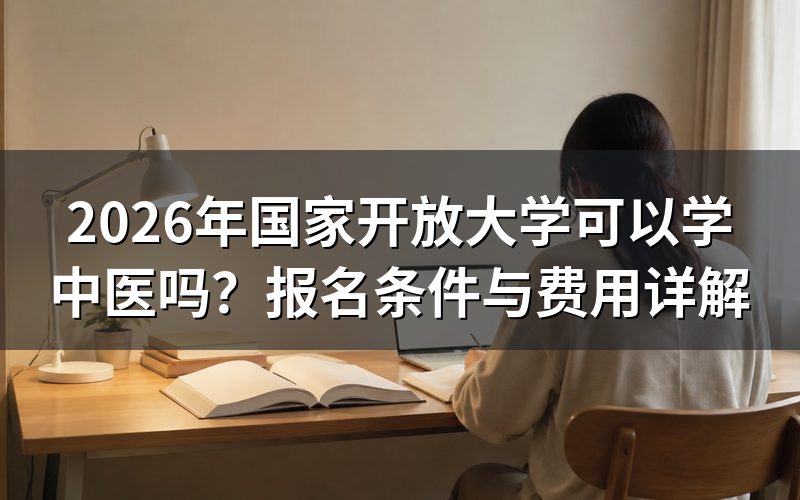 2026年国开中医专业报考条件是什么？
