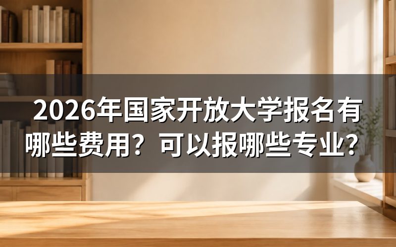 2026年国家开放大学报名要交哪些费用？
