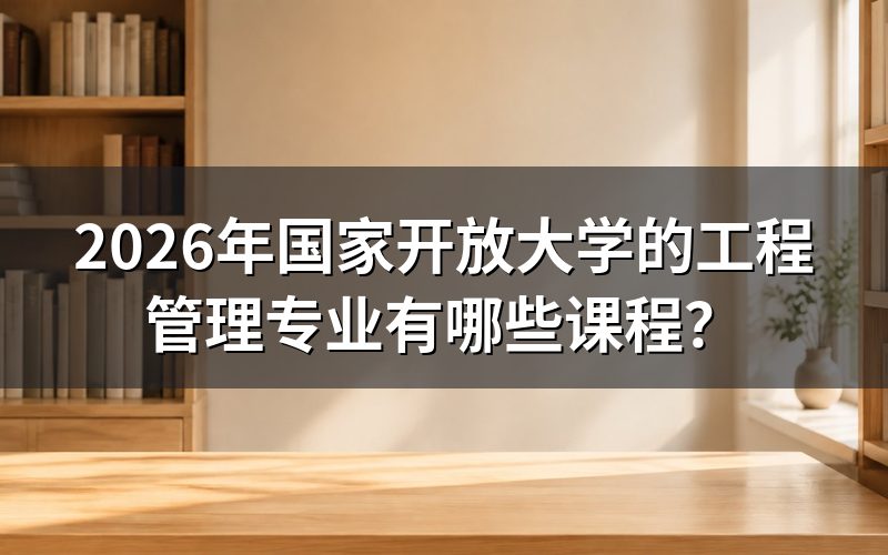 2026年国家开放大学工程管理专业课程设置