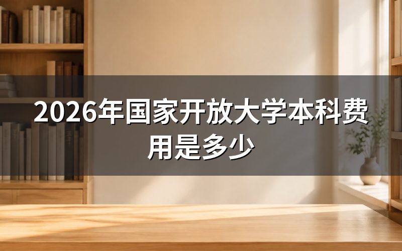 国家开放大学本科具体收费构成