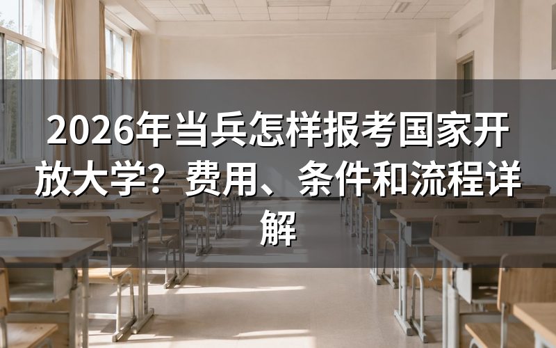 2026年当兵报考国家开放大学的核心条件