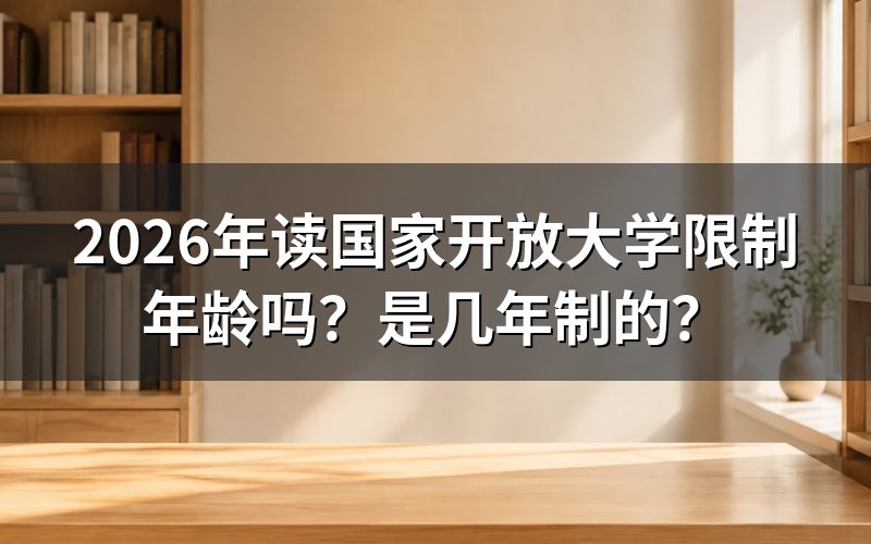 国家开放大学有年龄限制吗?