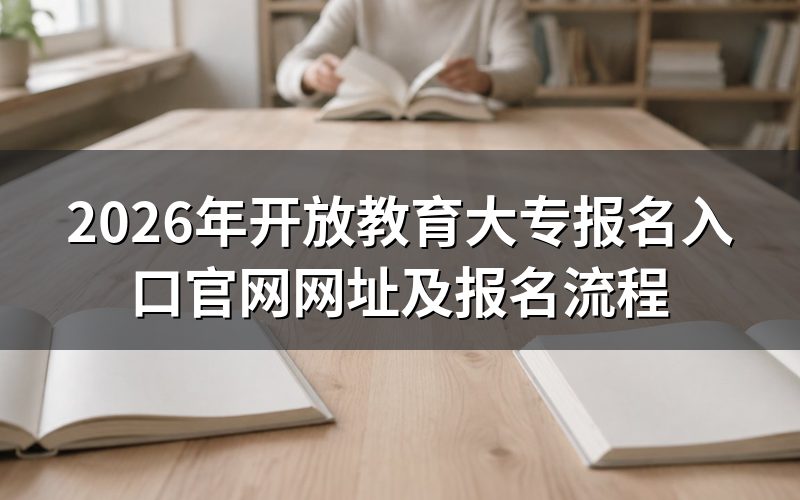 2026年开放教育大专怎么报名？