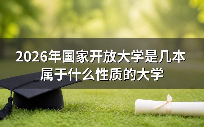 国家开放大学属于什么性质的大学？
