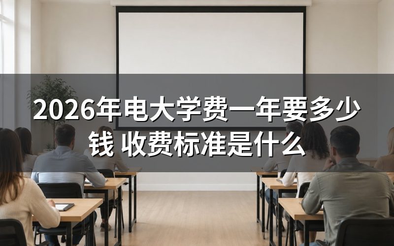 2026年电大各层次学费明细