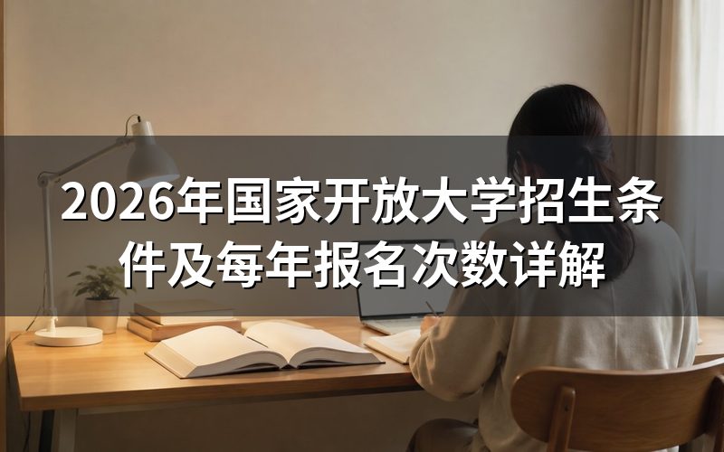 2026年国家开放大学具体招生条件是什么？