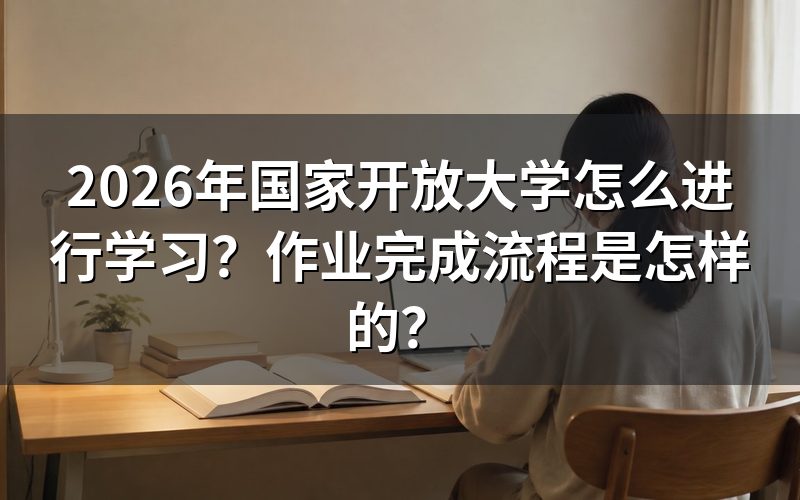 2026年国家开放大学具体怎么学习?