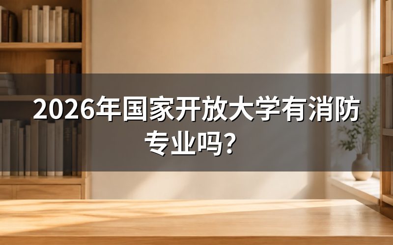 2026年国家开放大学哪些专业与消防相关?