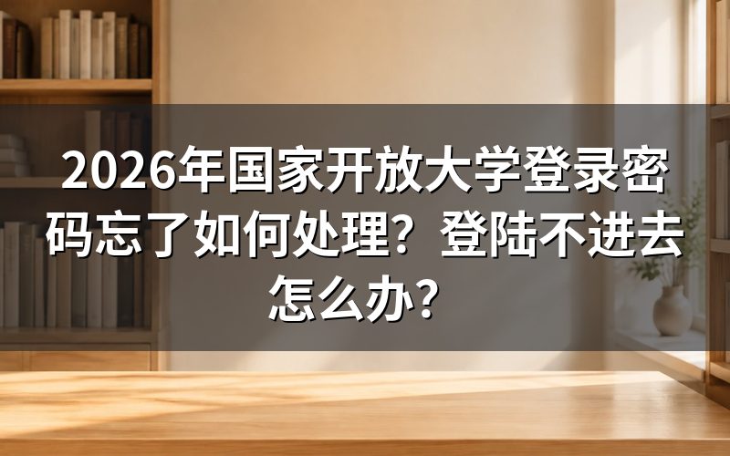 国家开放大学密码找回流程
